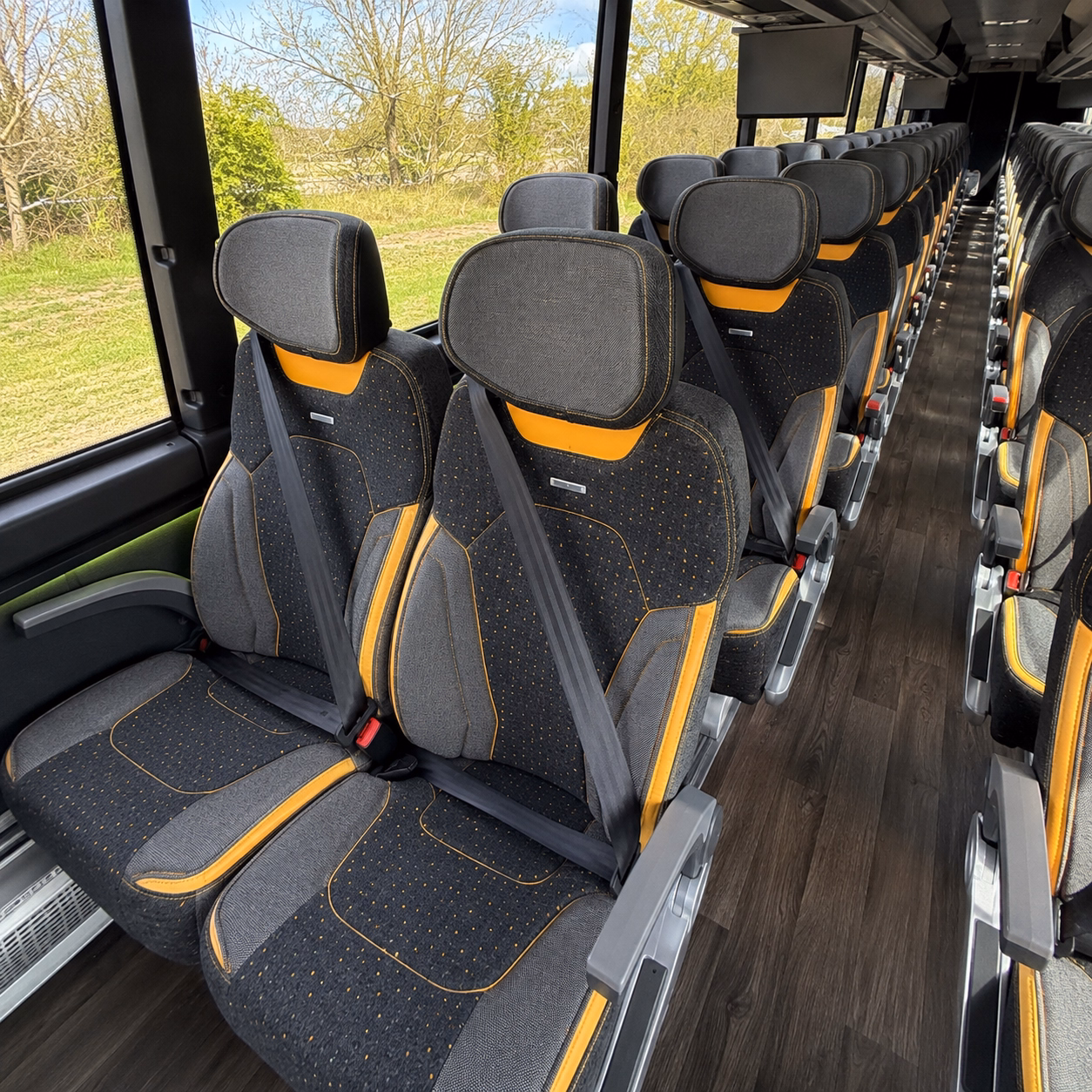 frisco charter bus interior