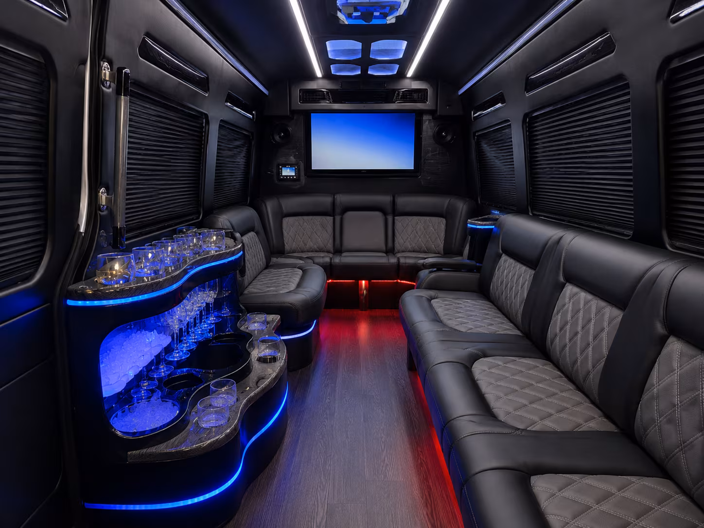 frisco corporate event transportation onboard seating