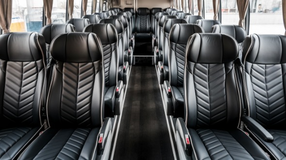 50 passenger charter bus inside allen