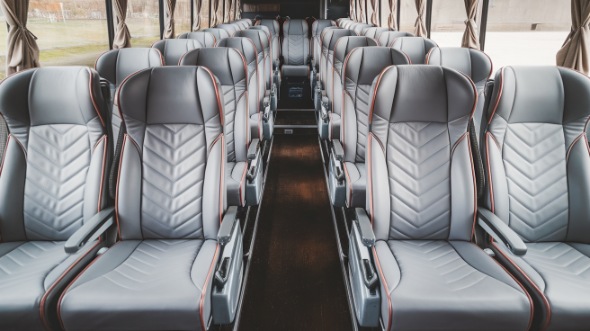 50 passenger charter bus interior flower mound