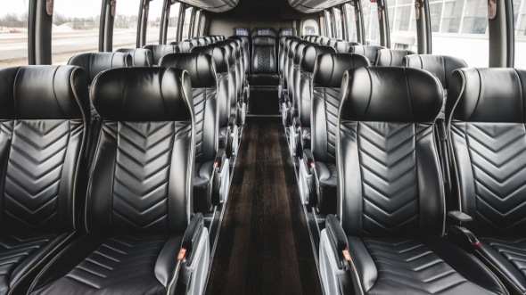 54 passenger charter bus inside keller