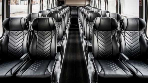 55 passenger charter bus inside keller