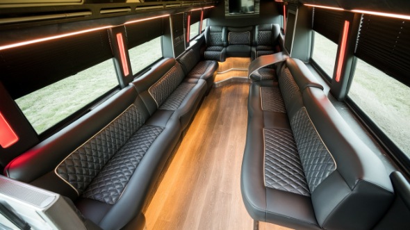 party bus rental inside flower mound